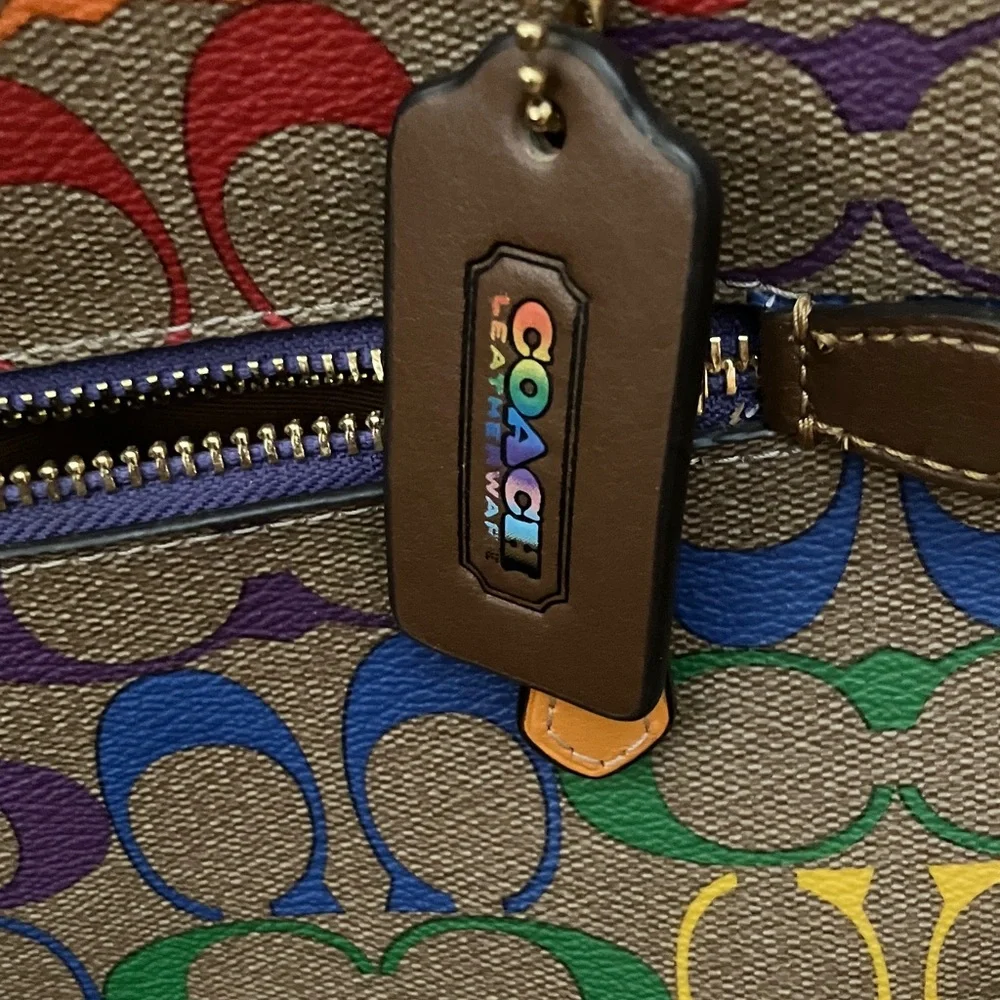 Coach Rainbow Signature Tote Bag - Picture 2 of 7